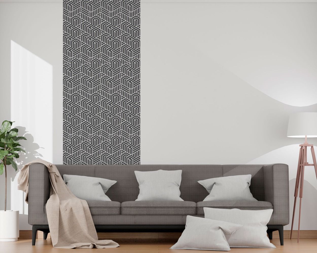 Best Abstract Geometric Pattern With Stripes Lines Wall Decals