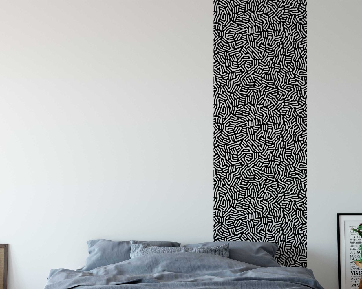 Abstract Seamless Geometric Pattern Wall Decal For Home And Office Decoration 