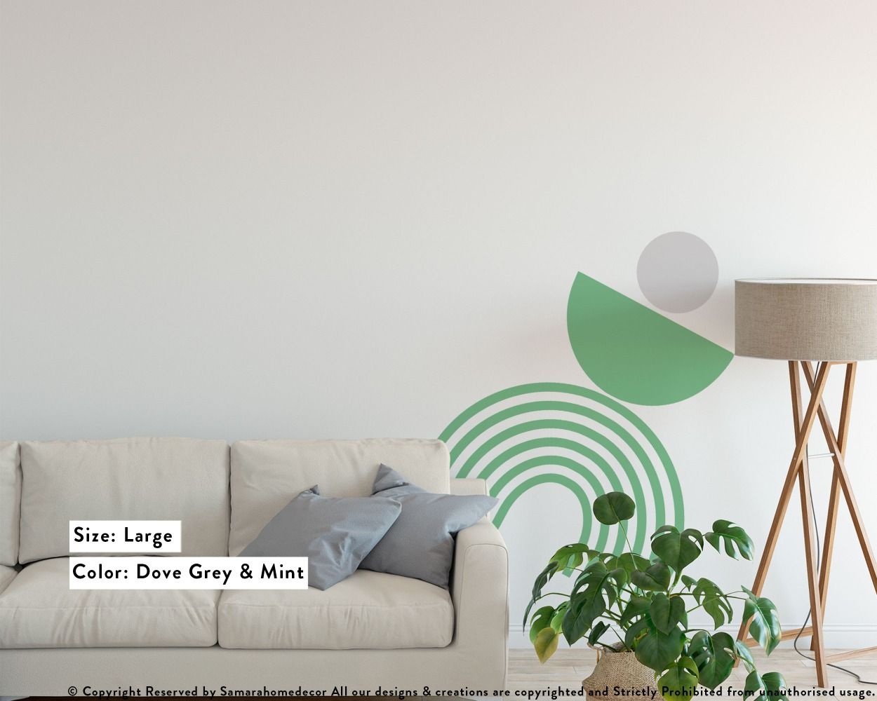 Best Style Circle & Half Circle with Stroke Arch Shape Bohemian Vinyl Wall Decals