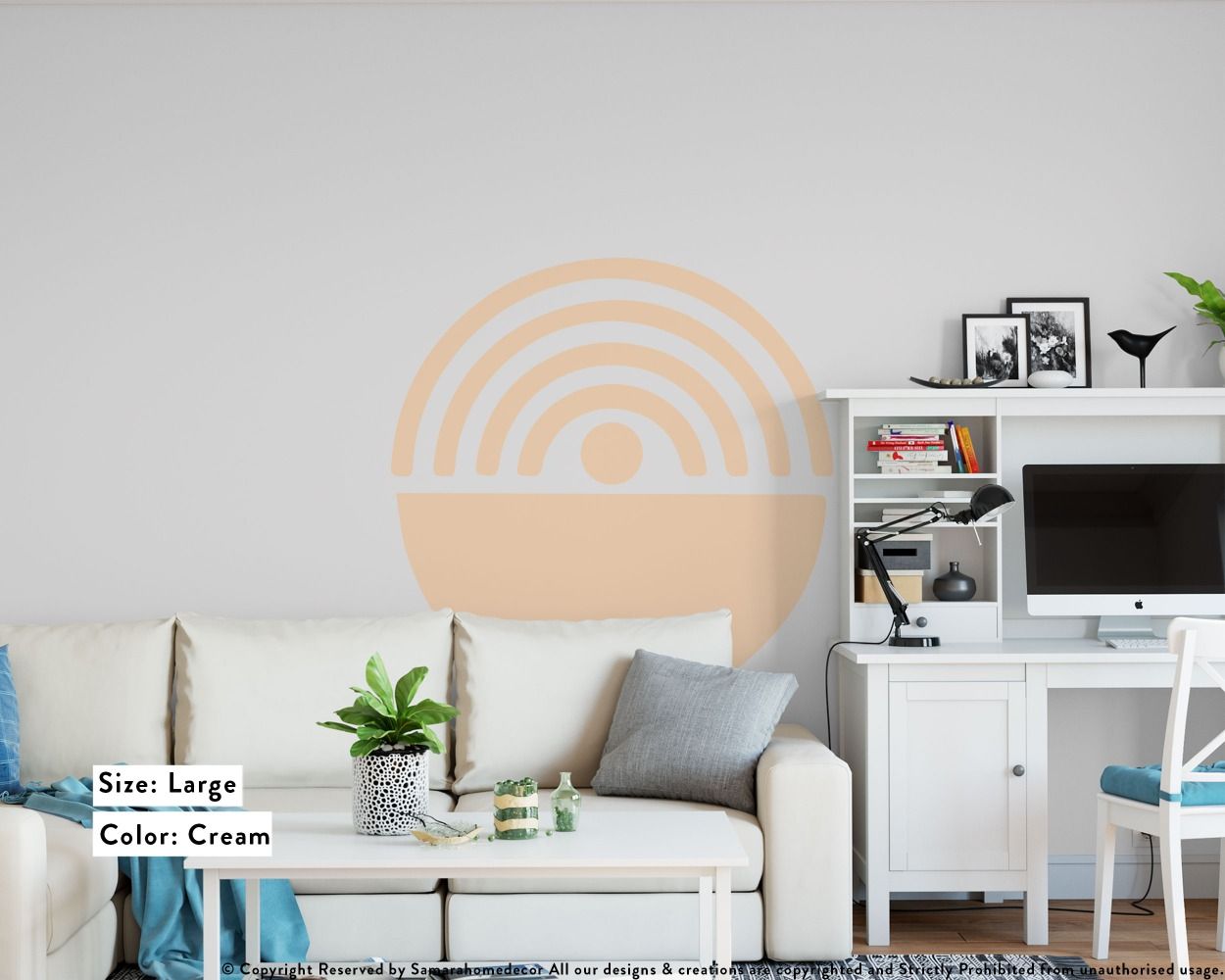 Best Boho Half Circle & Line Shape Arch Abstract Vinyl Wall Decals