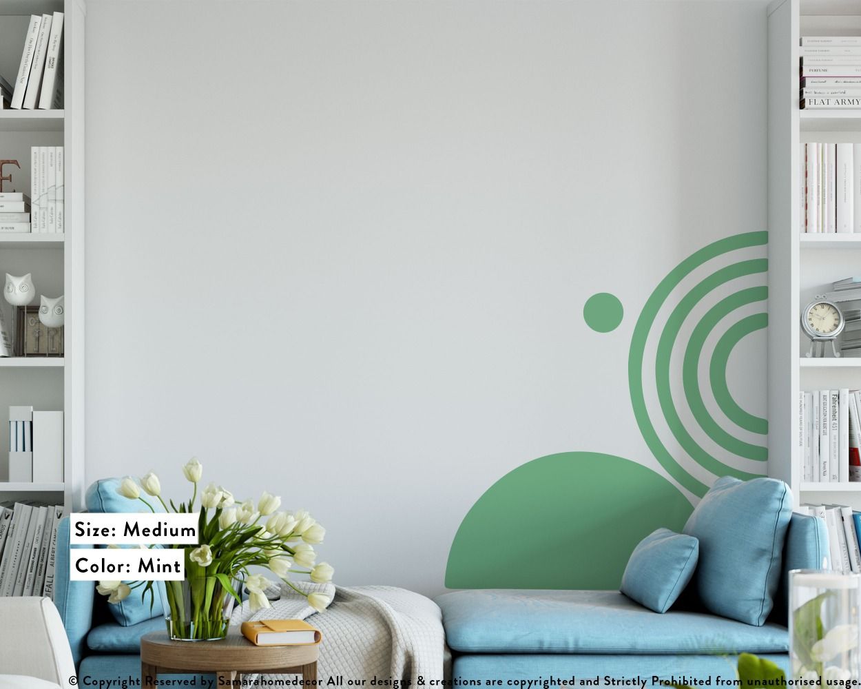 Boho Half Circle & Line Shape Arch Abstract Vinyl Wall Decals