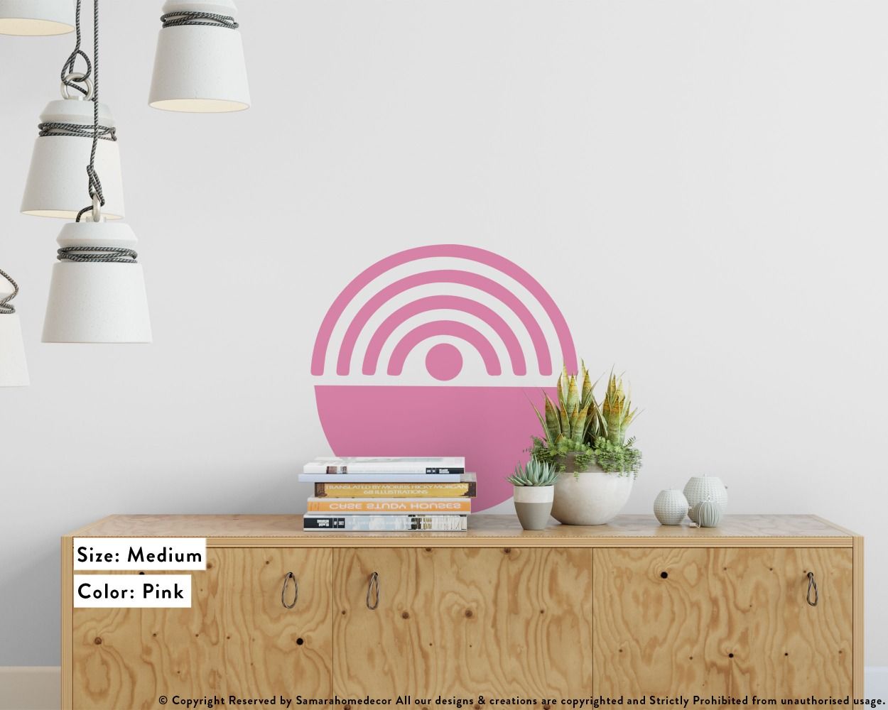 Boho Half Circle & Line Shape Arch Abstract Vinyl Wall Stickers