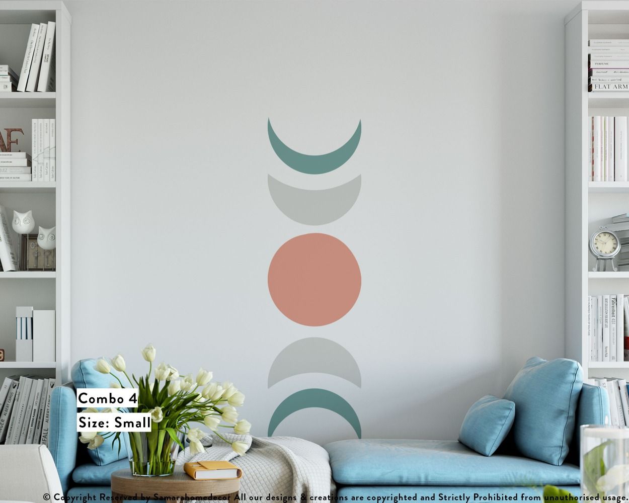 Boho Circle with Half Circles Nursery Vinyl Wall Stickers