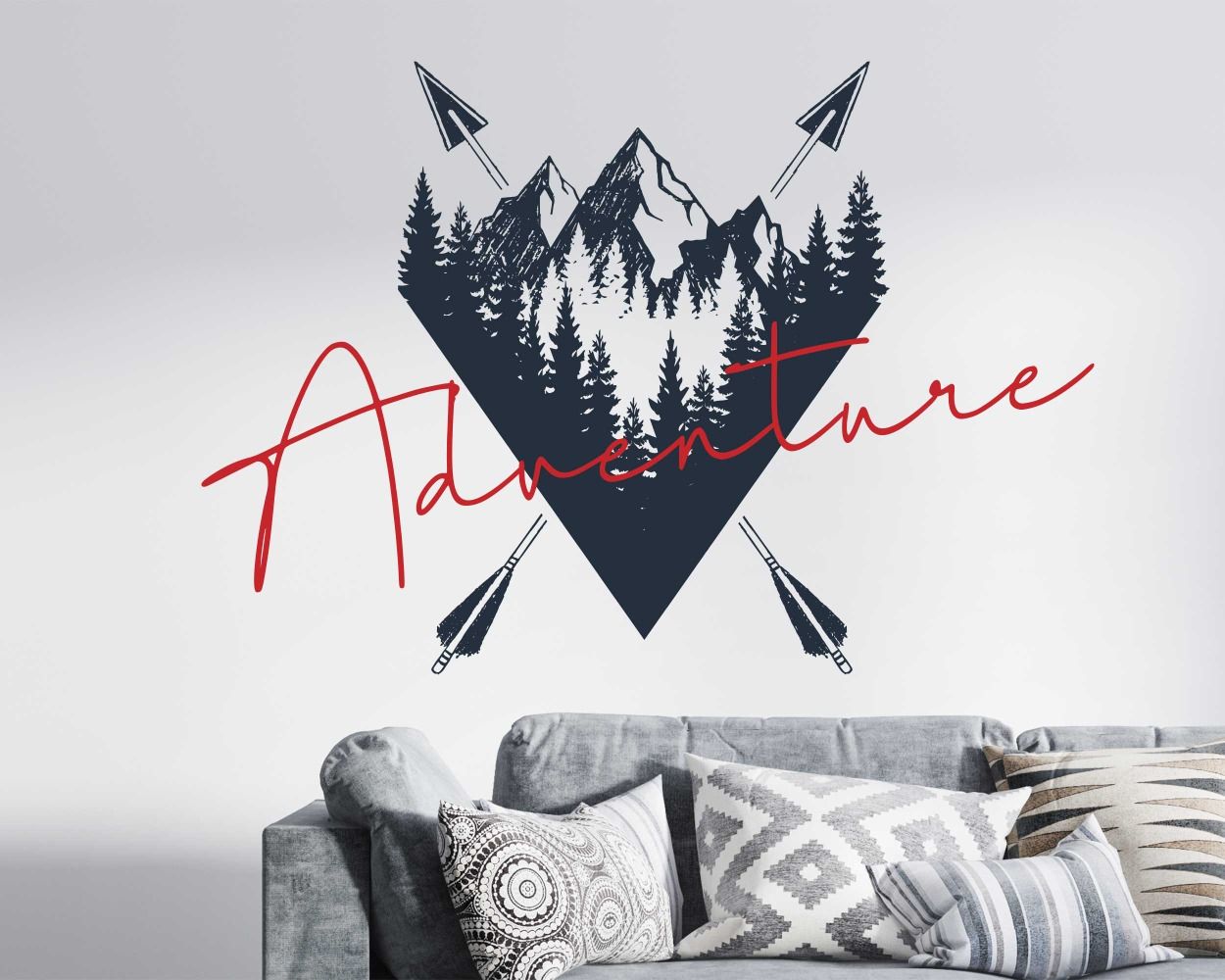 Adventure Awaits Motivational Quote Vinyl Stickers For Traveller Room Decorations