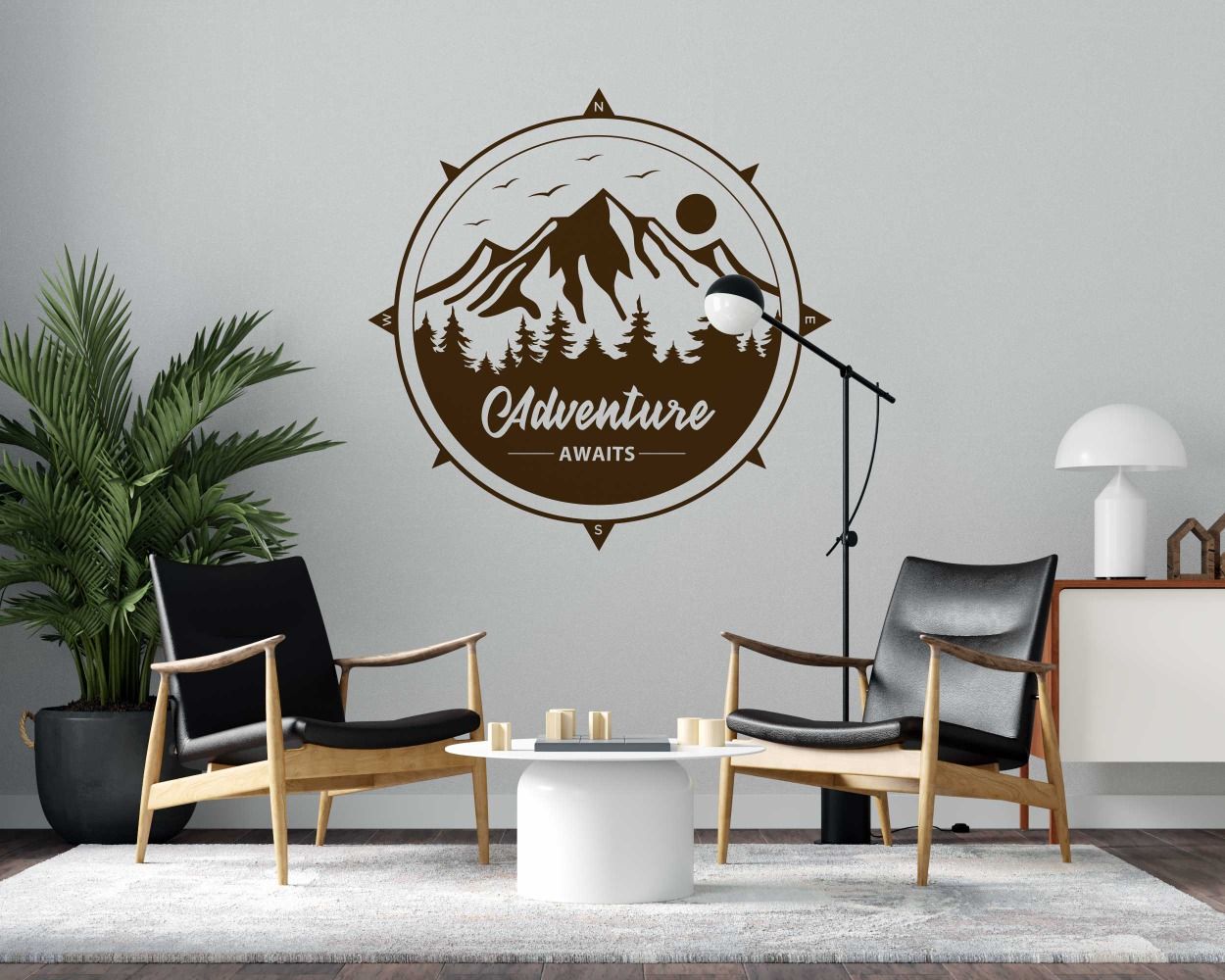 Adventure Awaits Quotes Wall Stickers