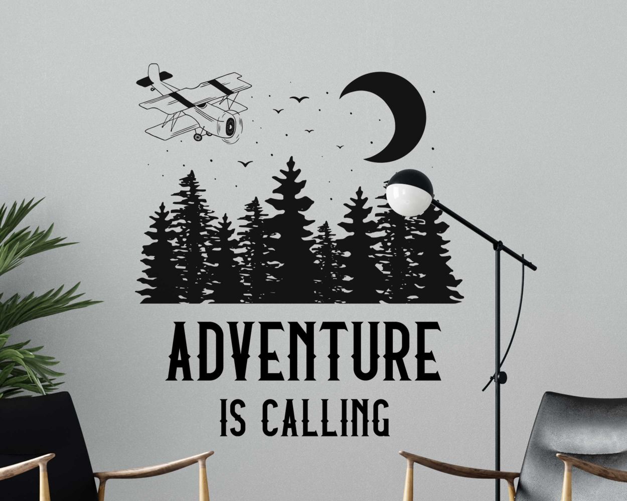 Adventure Is Calling Motivational Decals For Traveller Room Decorations