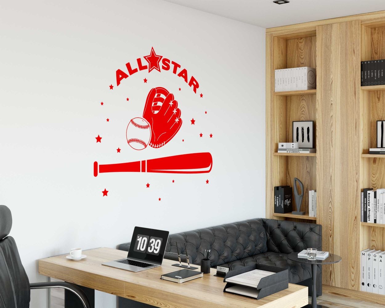 Baseball Wall Stickers for Sports Person Room Wall Decor