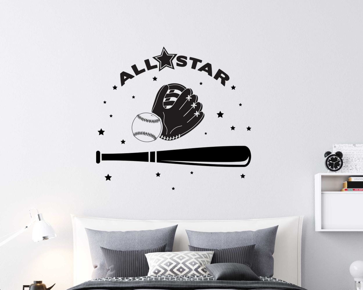 Baseball Wall Decals for Sports Person Room Wall Decor