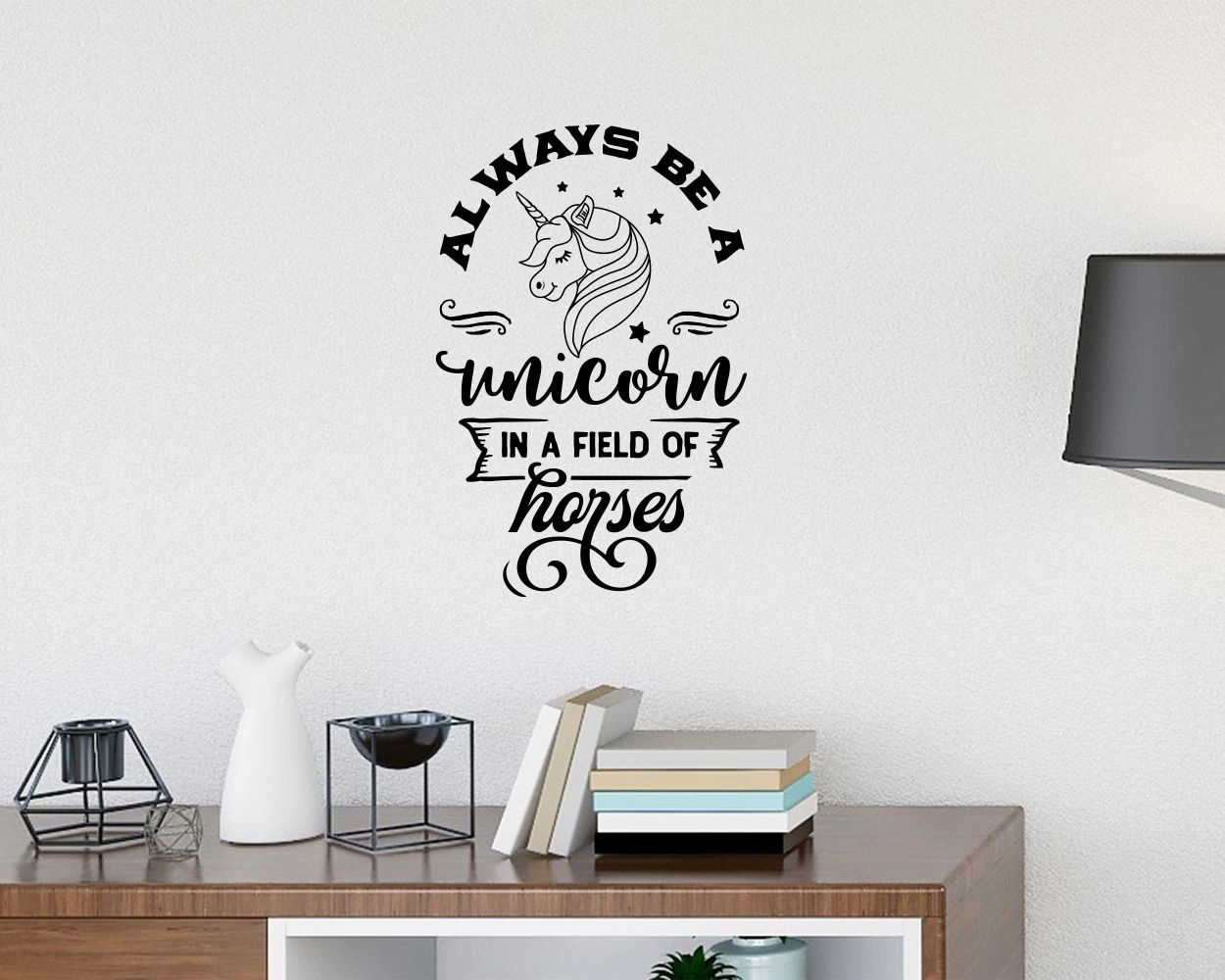 Always Be A Unicorn Motivational Quote Vinyl Stickers