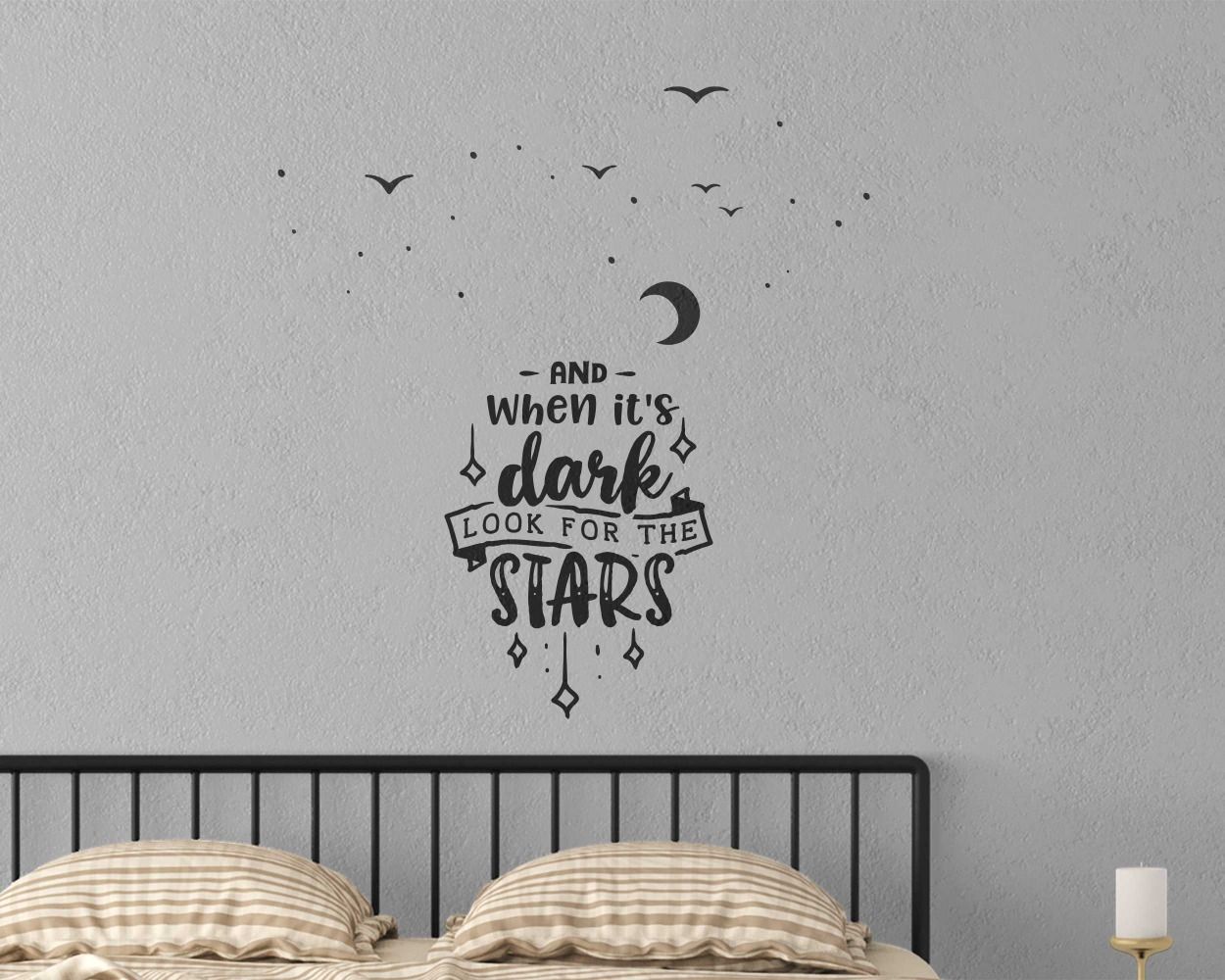 And When It's Dark, Look for the Stars Motivational Quote Stickers