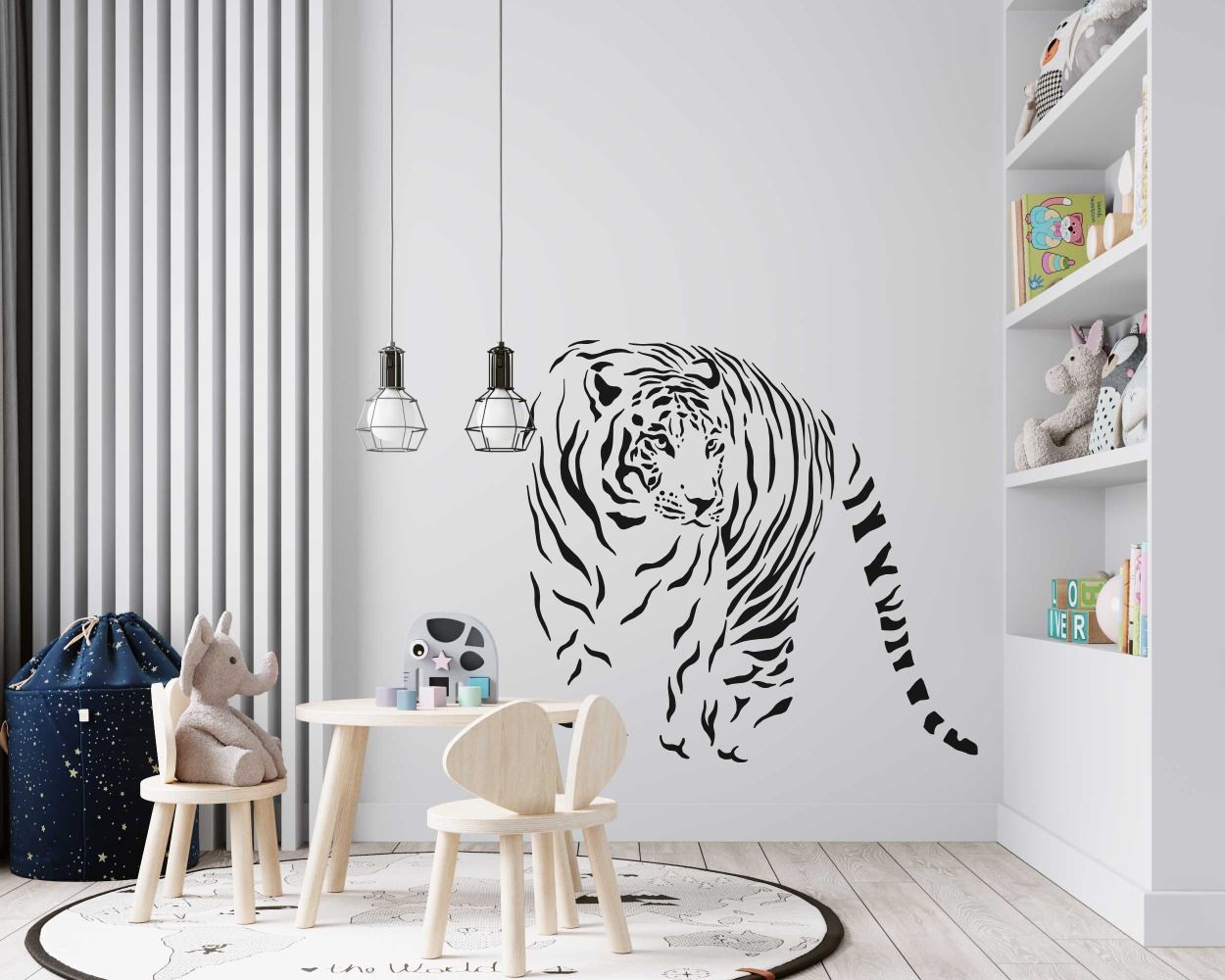 Walking Tiger Wall Decals