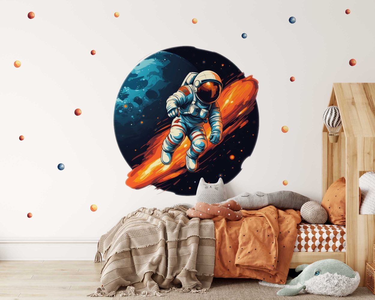 Astronaut In Outer Space Premium Quality Wall Stickers for Nursery Decor