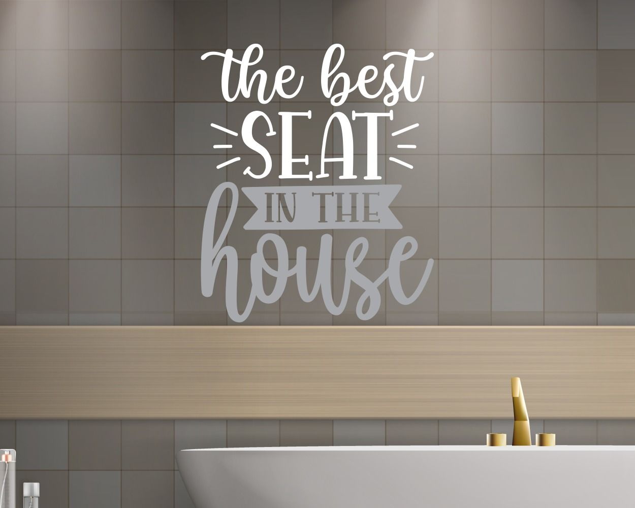 The Best Seat In The House Quote Vinyl Decal For Bathroom Toilet Decoration 