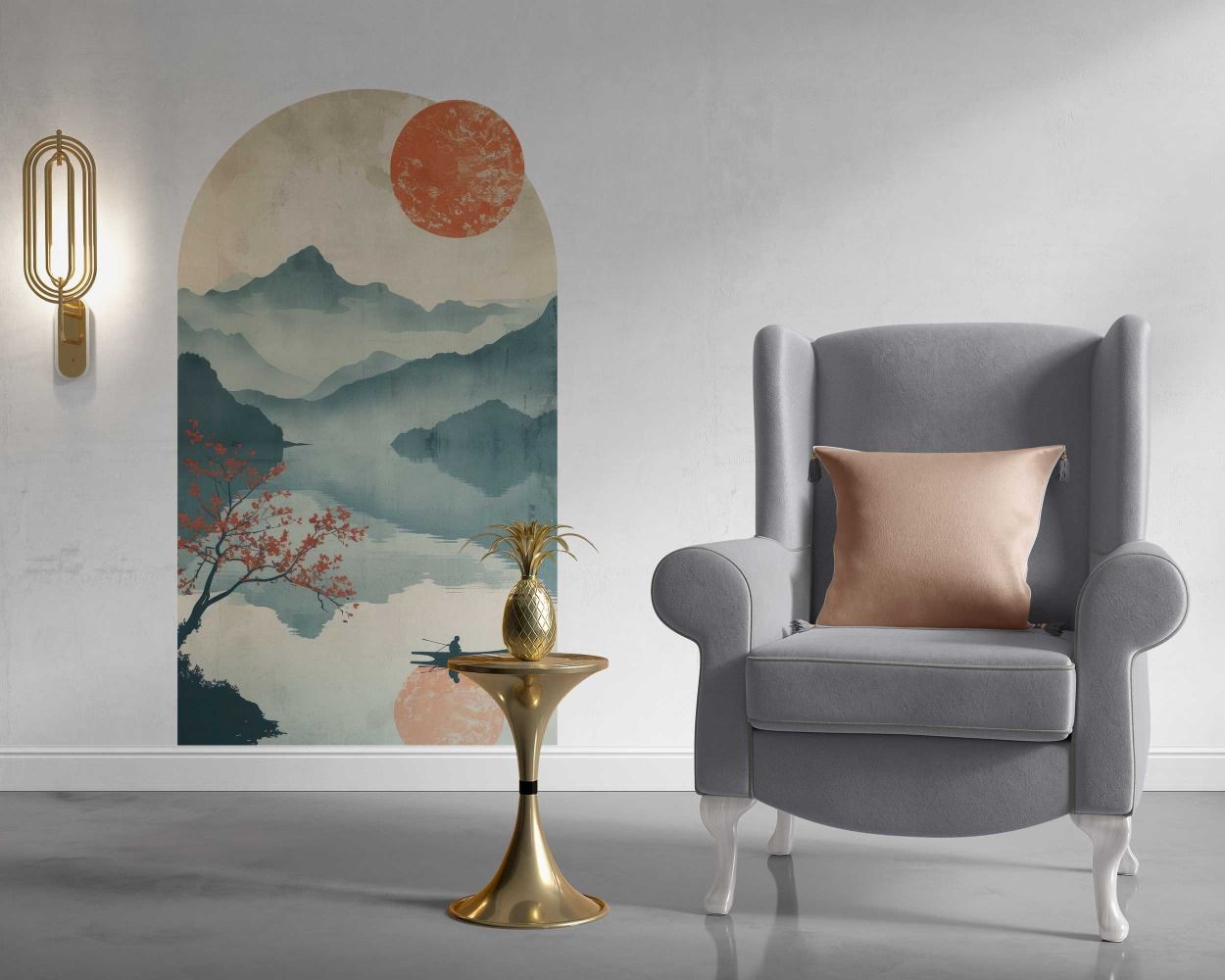 Beautiful Abstract Landscape Arch Vinyl Wall Stickers 
