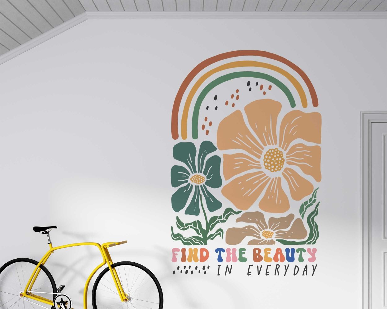 Best Beautiful Arch Shape Floral Wall Decals For Home Decoration 