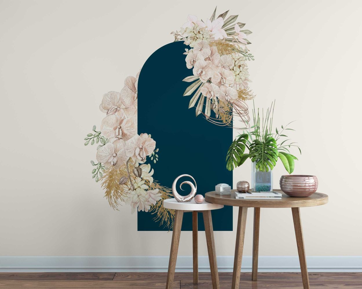 Best Beautiful Arch With Floral Vinyl Wall Decals