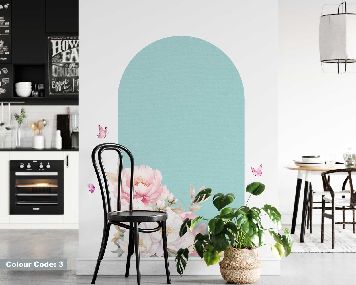 Best Beautiful Arch With Floral Wall Decals For Bedroom Decor 