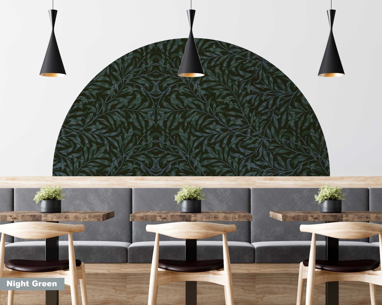 Best Beautiful Boho Willow Half Circle Vinyl Wall Stickers For Headboard Decor 