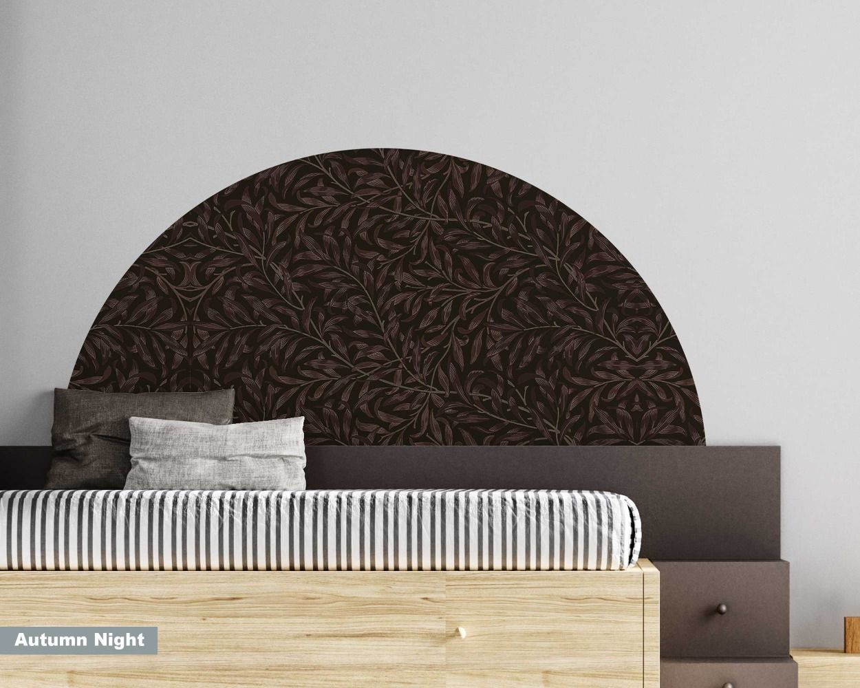 Best Beautiful Boho Willow Half Circle Vinyl Wall Decals For Headboard Decor 