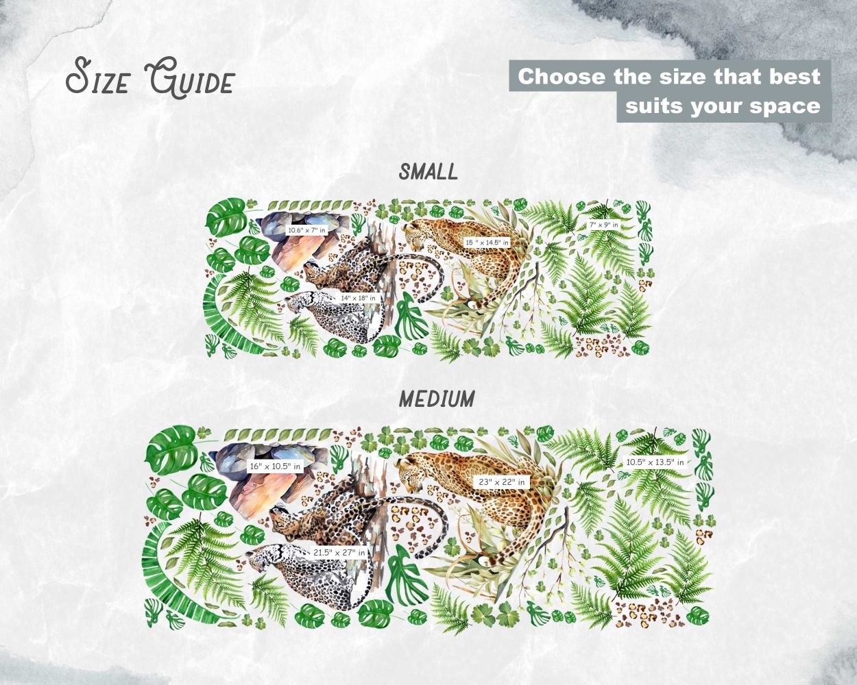 Jungle Animals Group Cheetah Wall Decals