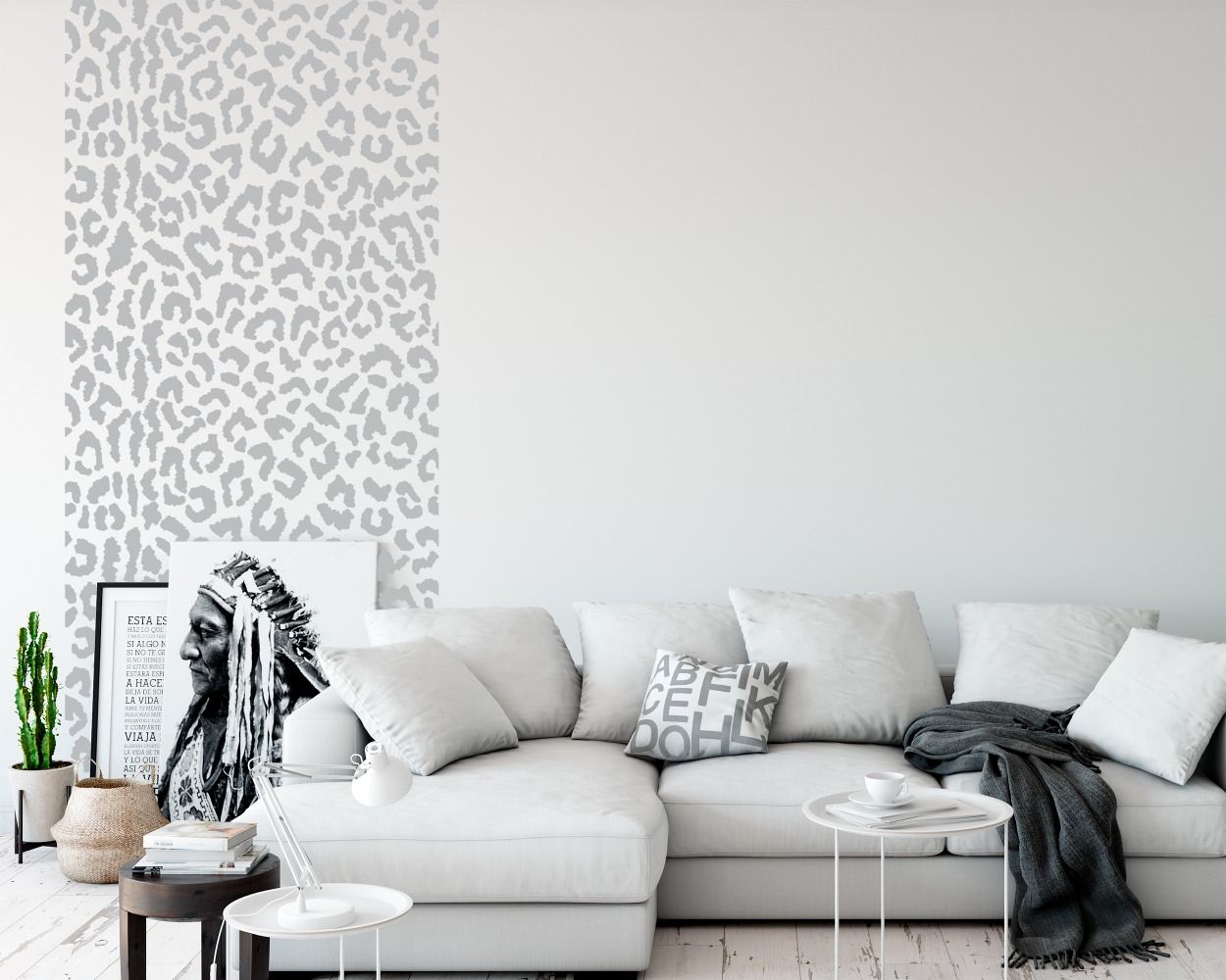 Beautiful Leopard Skin Pattern Wall Decal For Home And Office Decoration 