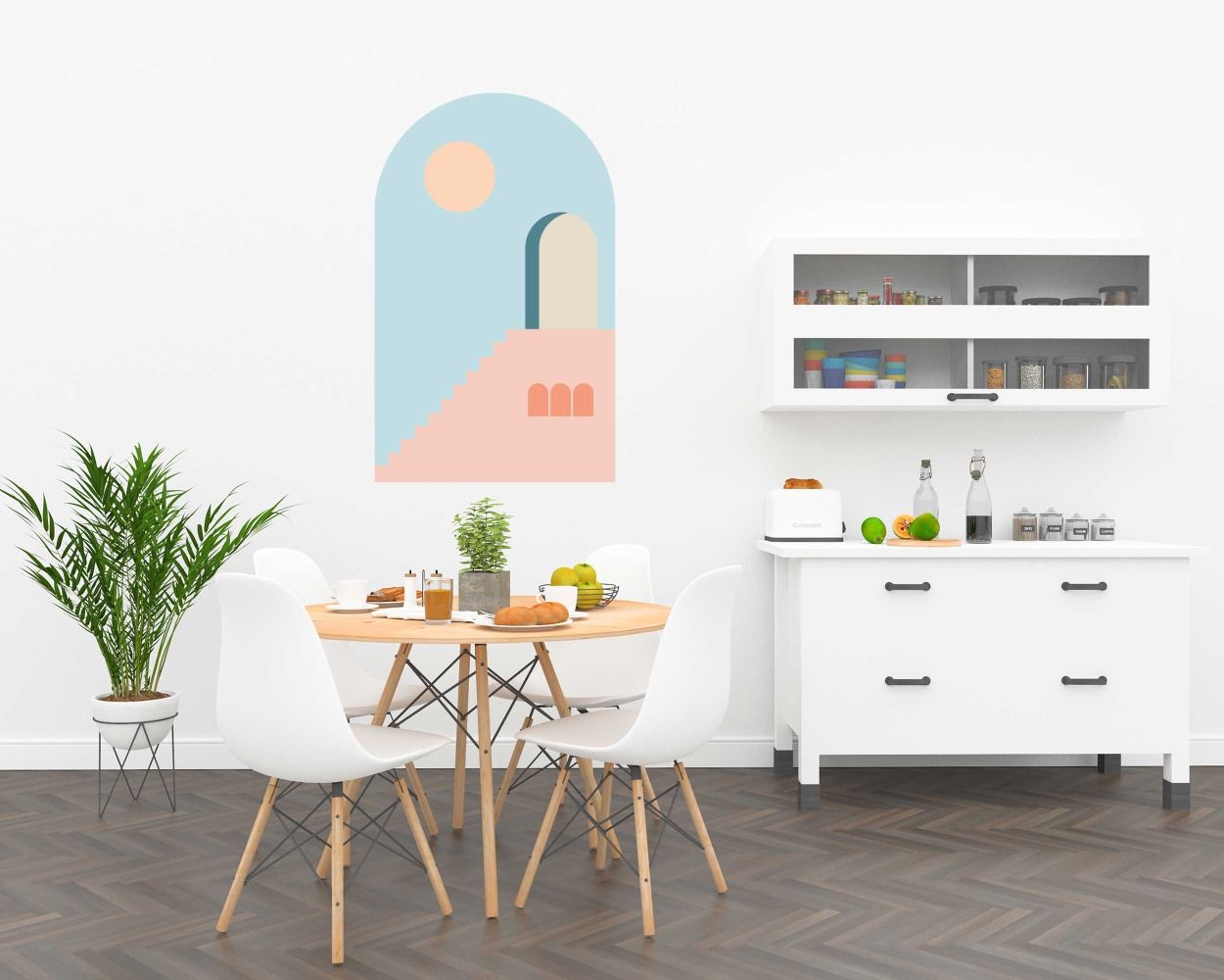 Beautiful Modern Arch Boho Wall Decals For Bedroom Decoration 