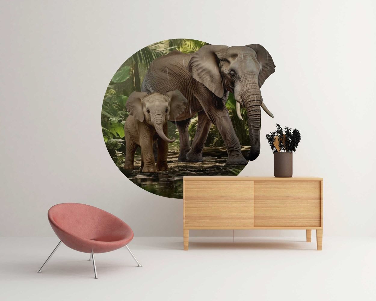 Best Beautiful Elephant Vinyl Wall Stickers