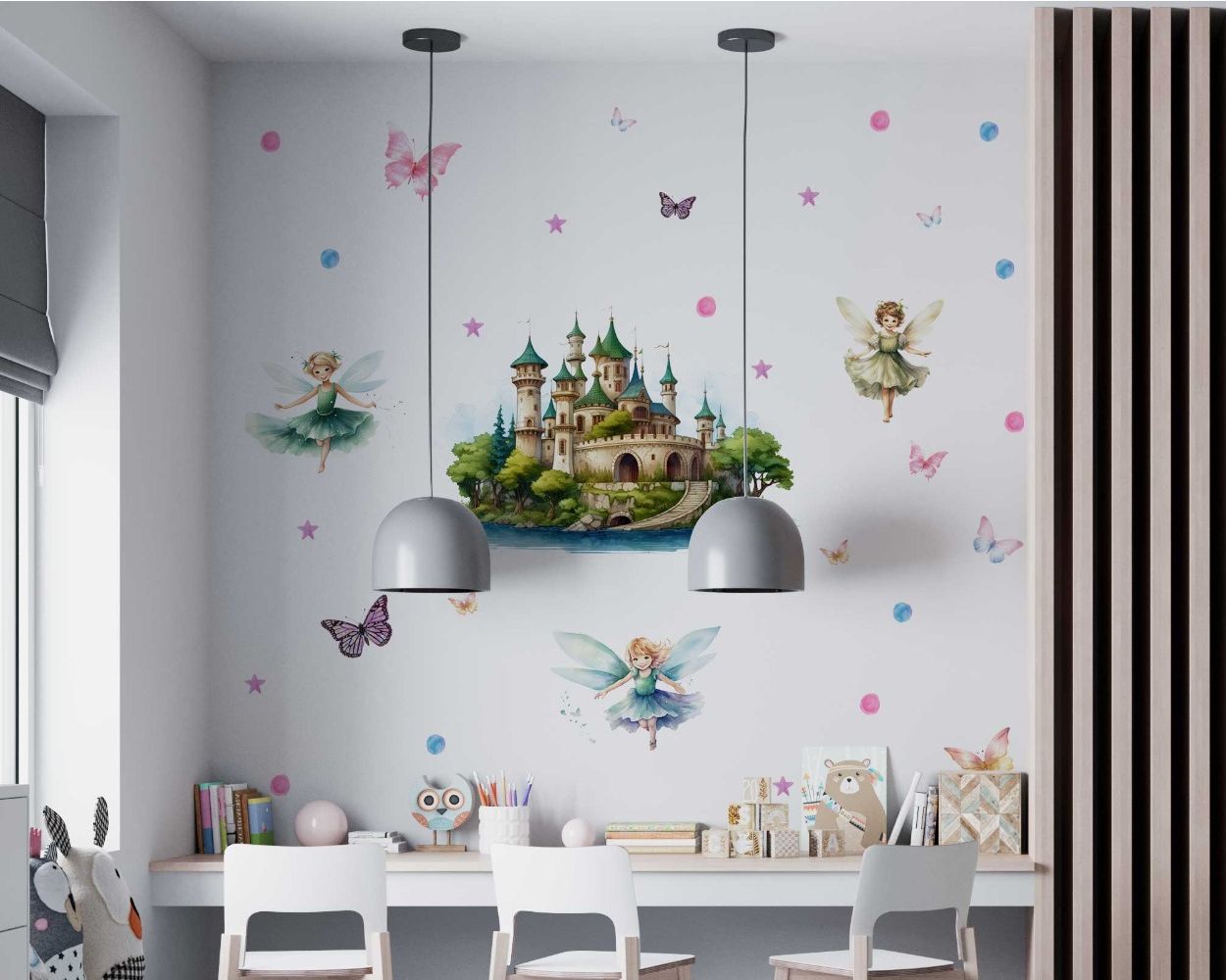 Princess Castle with Fairy Tales Nursery Wall Stickers