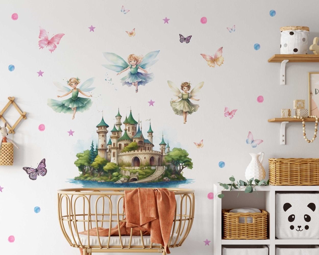 Princess Castle with Fairy Tales Nursery Wall Stickers
