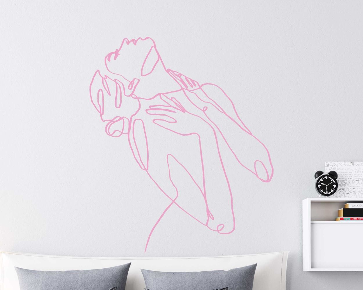 Beautiful Sensual Woman Single Line Art Wall Stickers
