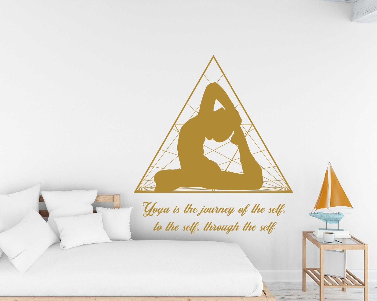 Beautiful Simple Yoga Meditation Quote Wall Stickers