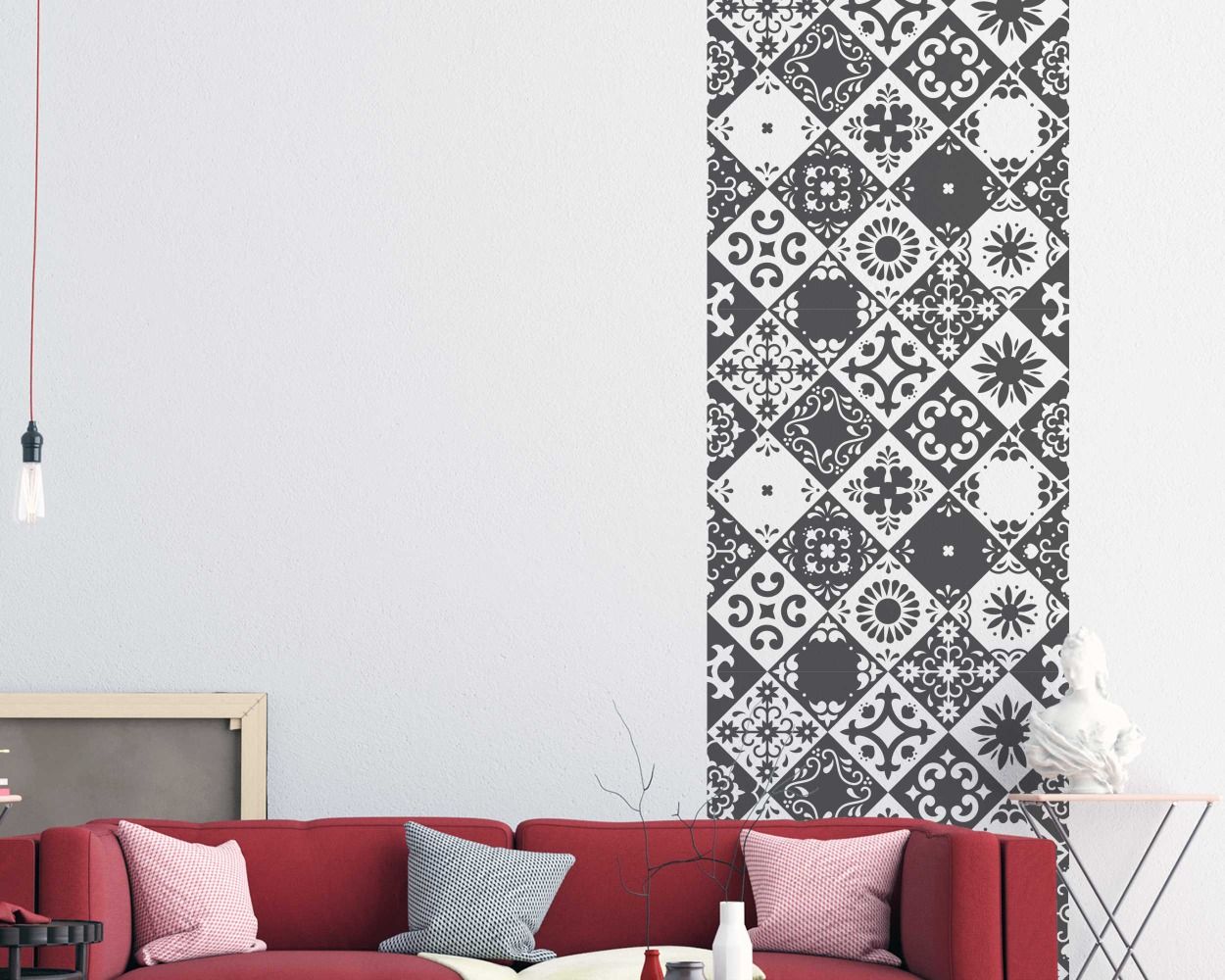Beautiful Portuguese Tiles Design Pattern Wall Stickers