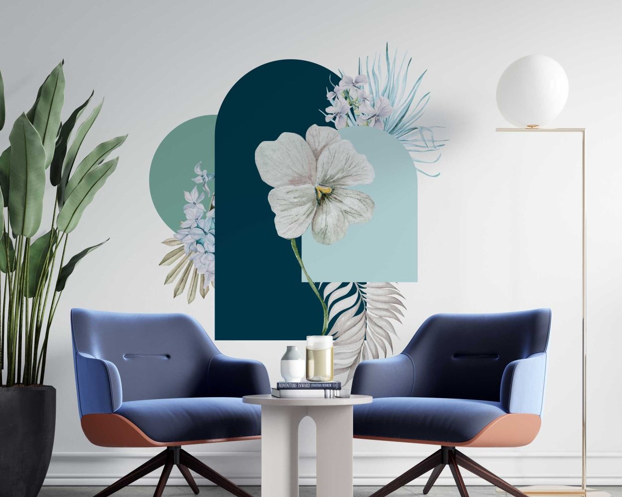 Wall Art Floral Decoration Arch With Flower Wall Decals
