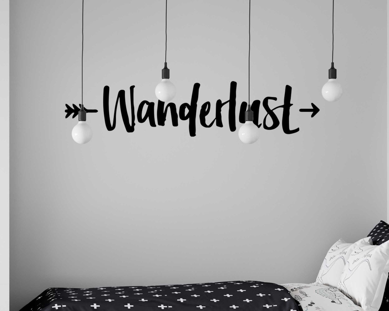Beautiful Wanderlust Quotes Wall Decals For Room Wall Decoration