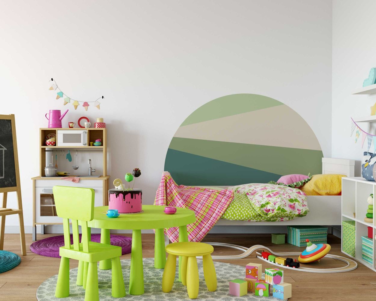 Best Half Arch Shape Wall Stickers For Bedroom Headboard Decoration 
