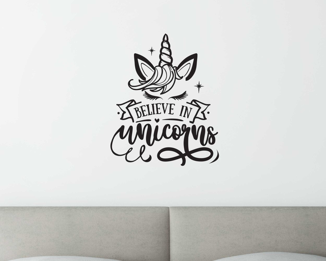 Believe In Unicorns Quotes Wall Decals For Kids Room Decoration