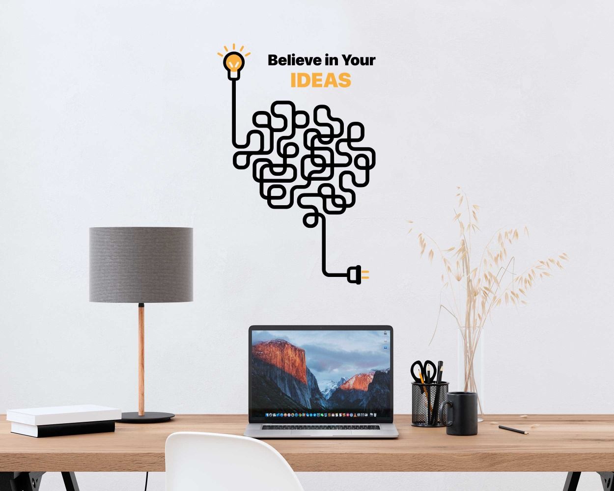 Believe in Your Ideas Inspirational Office Quote Wall Decals