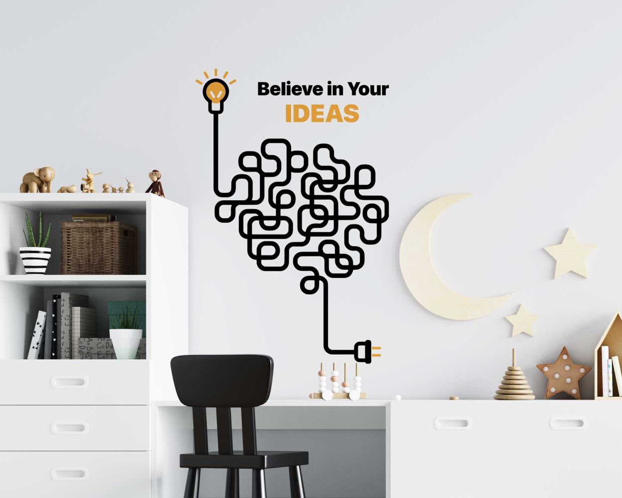Believe in Your Ideas Office Quote Vinyl Stickers
