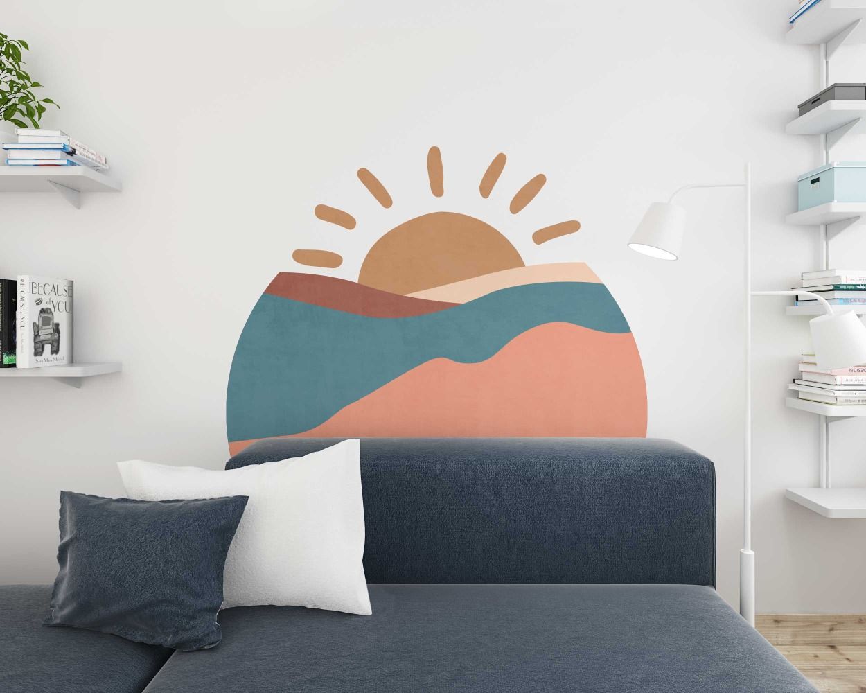 Best Abstract Boho Vinyl Wall Stickers For Home Bedroom Decoration 