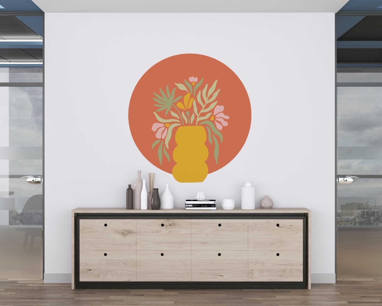 Best Abstract Peaceful Design Vinyl Wall Decals For Home Wall Decoration 