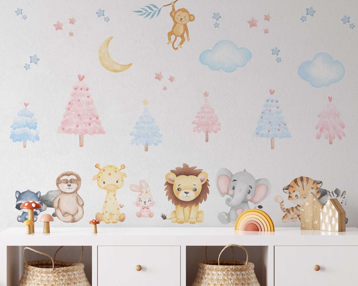 Best And Cute Animals Wall Decals For Nursery Wall Decoration