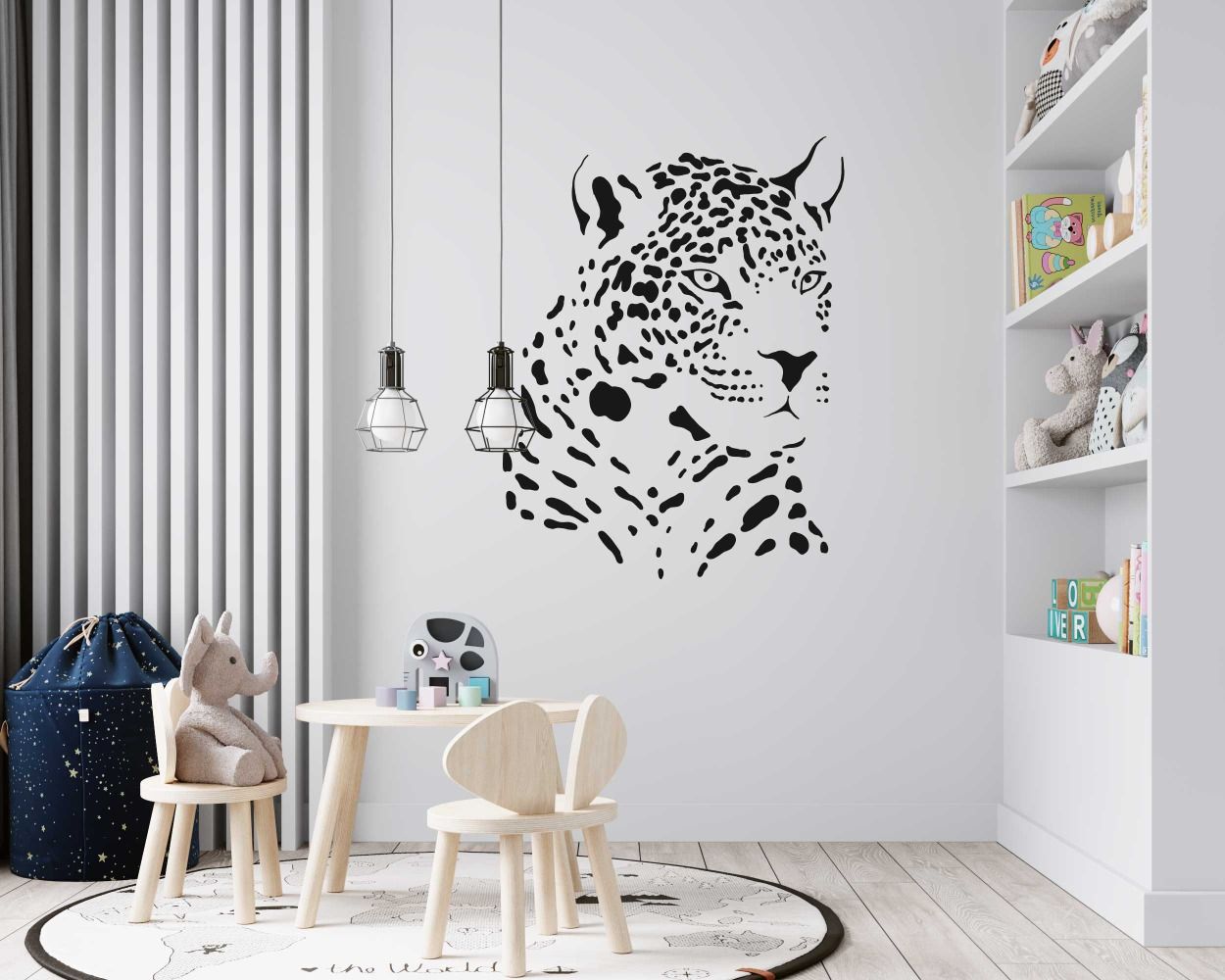 Best Animal Cheetah Face Wall Stickers