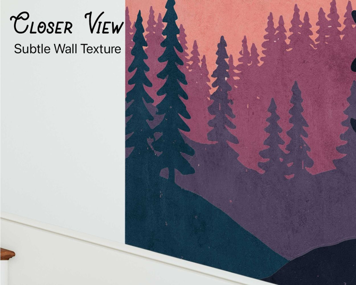 Best Beautiful Landscape Of Forest And Mountains Arch Wall Stickers For Headboard Decor