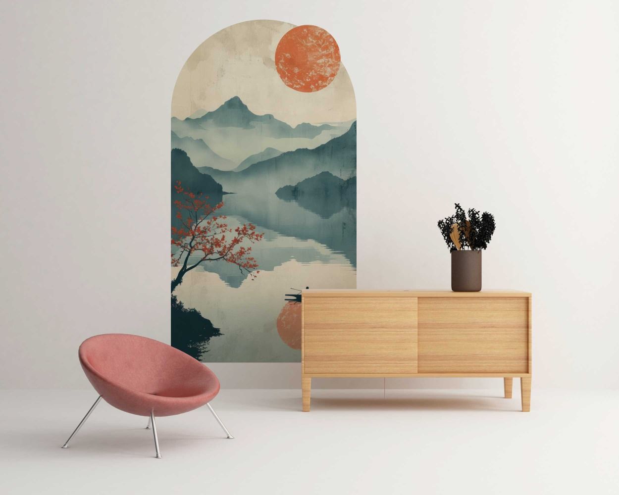 Beautiful Abstract Landscape Arch Vinyl Wall Decals