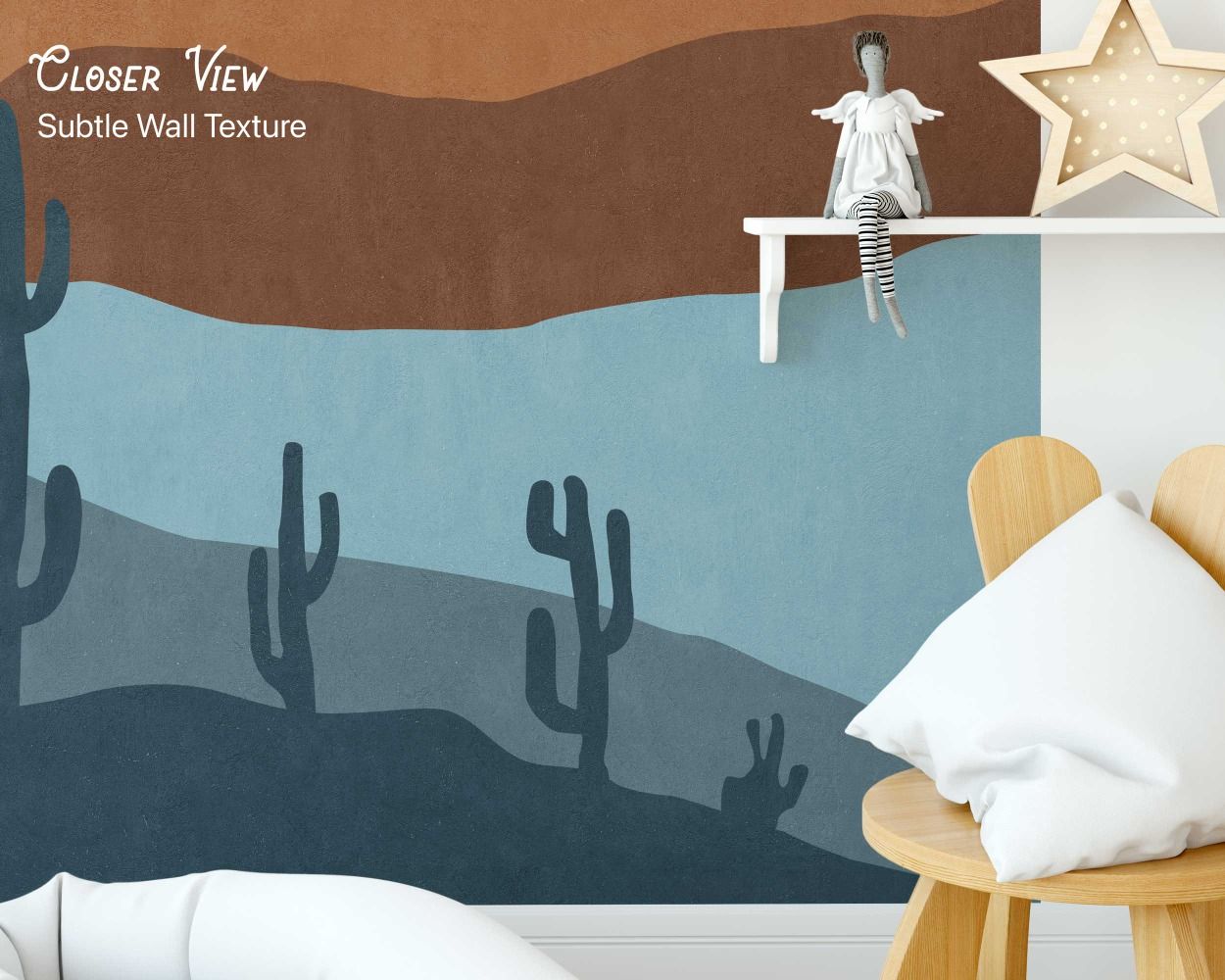 Cactus In The Desert With Moon Arch Wall Stickers