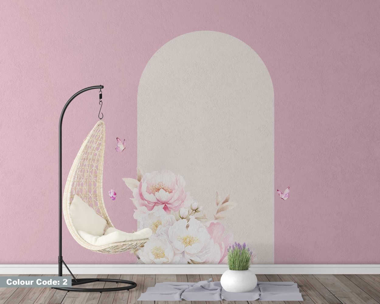 Best Beautiful Arch With Floral Wall Decals