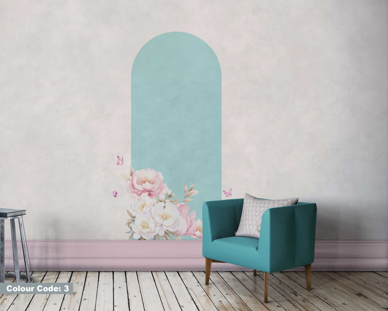 Best Arch With Floral Wall Stickers For Bedroom Decor 