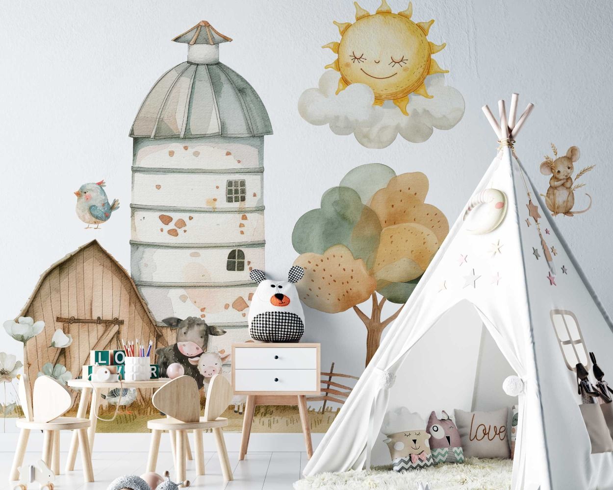 Best Beautiful Farm Theme Vinyl Wall Decals