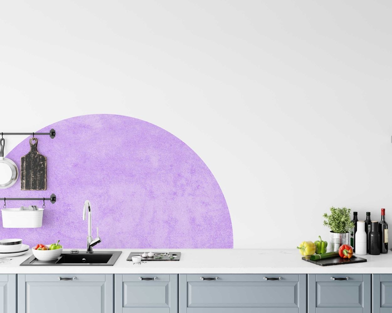 Beautiful Boho Texture Half Circle Vinyl Wall Decals