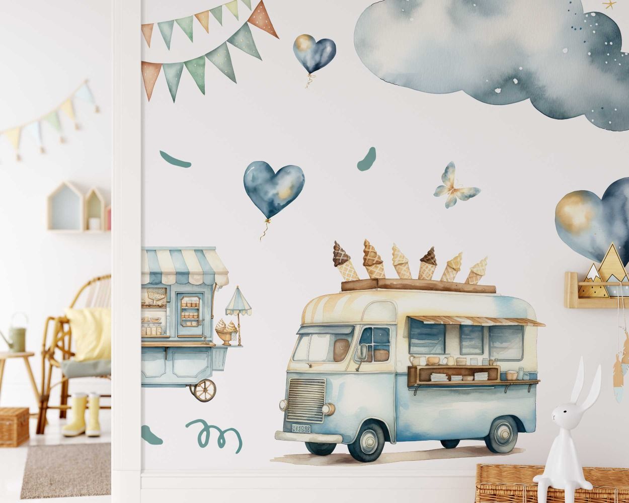 Best Beautiful Carousel With Horse And Van Wall Decals